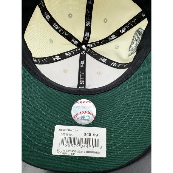 New Era Brooklyn Dodgers White Dome Two Tone MLB Fitted Hat Size 7 1/2 Rare NEW - Picture 6 of 9